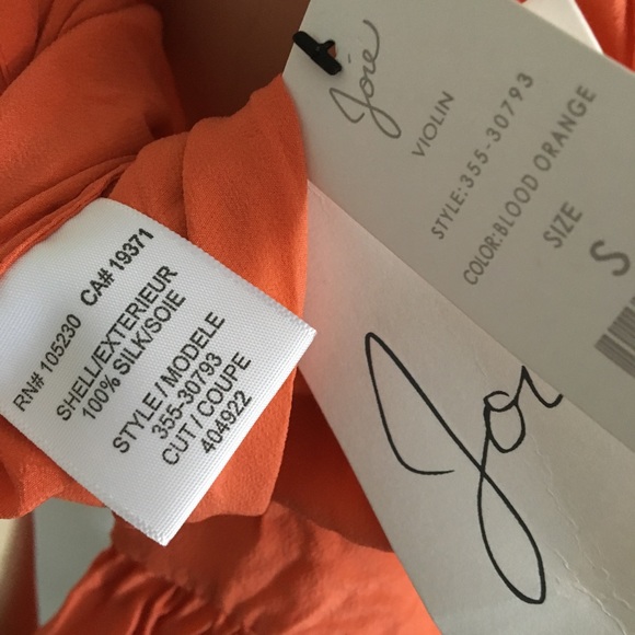 Joie orange sleeveless silk cami dress with ruffle trim size small - Picture 7 of 8